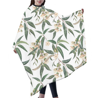 Personality  Watercolor Durian Tropical Seamless Pattern Hair Cutting Cape