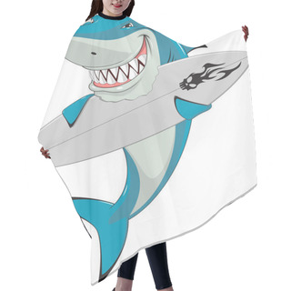 Personality  White Shark Hair Cutting Cape