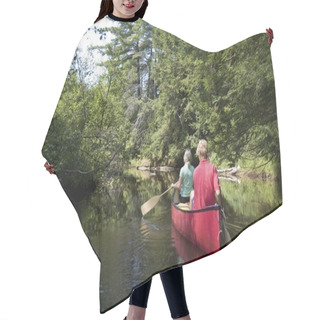 Personality  Couple Canoeing Down A River Hair Cutting Cape