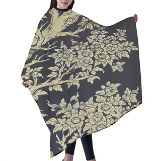 Personality  Ancient Thai Tree Flower Hair Cutting Cape