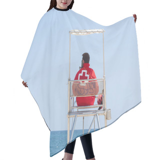 Personality  Security On The Beach Hair Cutting Cape