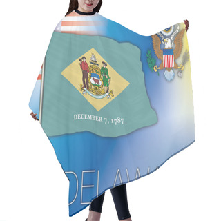 Personality  Delaware Flag, Us State Hair Cutting Cape