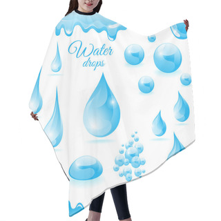 Personality  Collection Of Water Droplets Of Different Shapes Hair Cutting Cape