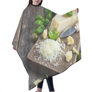 Personality  Parmesan Cheese On Wooden Cutting Board Hair Cutting Cape