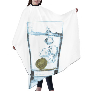 Personality  Splash Of Water And Coins In A Glass Hair Cutting Cape