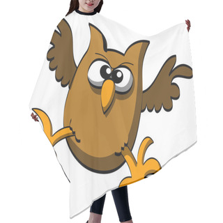 Personality  Chubby Brown Owl With Bulging Eyes Hair Cutting Cape