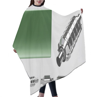 Personality  3D Of Mufflers Collection And Green Plate Hair Cutting Cape