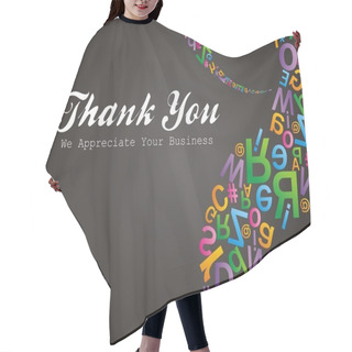 Personality  Alfabet Pattern Thank You We Apreciate Your Business Hair Cutting Cape