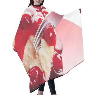 Personality  Cherry Cheesecake With Fork Hair Cutting Cape