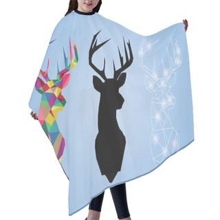 Personality  Christmas Background  Card - Deer Set Hair Cutting Cape