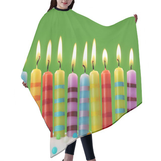 Personality  Ten Colorful Candles Hair Cutting Cape