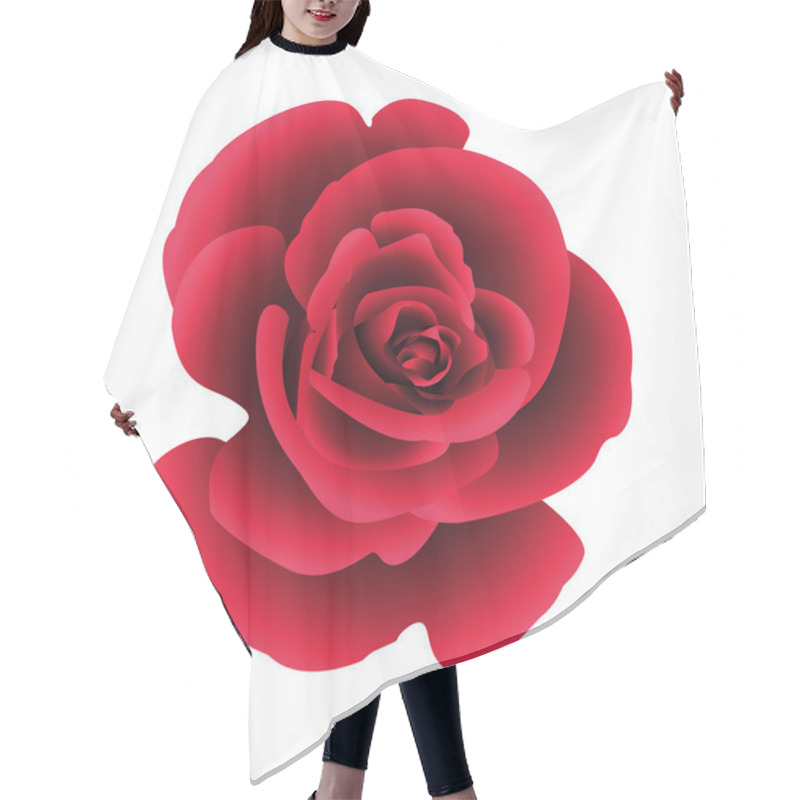 Personality  Single flower rose. hair cutting cape