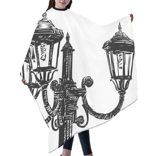 Personality  Vintage Street Light Hair Cutting Cape