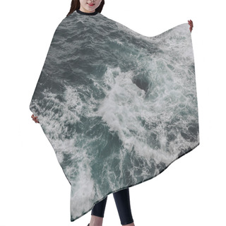 Personality  High Angle View Shot Of Wavy Blue Ocean For Background Hair Cutting Cape