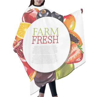 Personality  Hand Drawn Fruits Frame Hair Cutting Cape