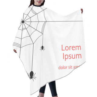 Personality  Black Cobweb With Spiders Hair Cutting Cape