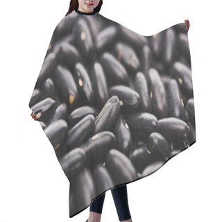 Personality  Close Up View Of Uncooked Small Black Beans  Hair Cutting Cape