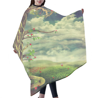 Personality  Spring Landscape,Easter Background For Cards Hair Cutting Cape