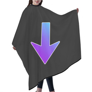Personality  Arrow Down Blue Gradient Vector Icon Hair Cutting Cape