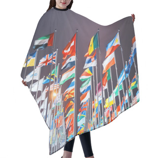 Personality  World National Flags Hair Cutting Cape