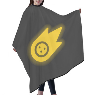 Personality  Asteroid Yellow Glowing Neon Icon Hair Cutting Cape