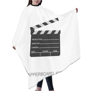Personality  Open Clapperboard Icon Cinema Filming Movie Design Element Hair Cutting Cape