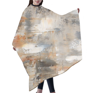 Personality  Brown And Grey Abstract Art Painting Hair Cutting Cape