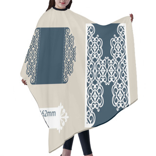 Personality  Template Greeting Card With Openwork Pattern Hair Cutting Cape