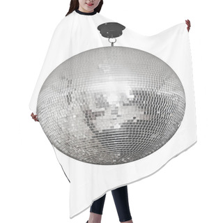 Personality  Disco Ball Isolated On White Hair Cutting Cape