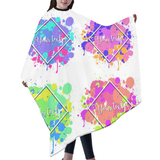 Personality  Background Design With Watercolor Splash In On White Background Illustration Hair Cutting Cape