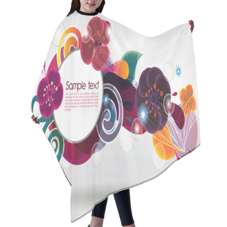 Personality  Banner With Flowers Hair Cutting Cape