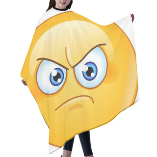 Personality  Vector Annoyed Emoticon Hair Cutting Cape