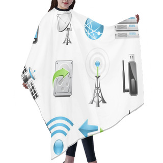 Personality  Wireless Technology Icons Hair Cutting Cape