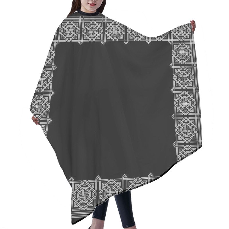 Personality  Frame With Tangled Modern Pattern Hair Cutting Cape