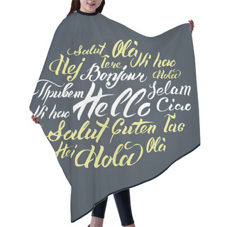 Personality  Hello Written On Different Languages Hair Cutting Cape