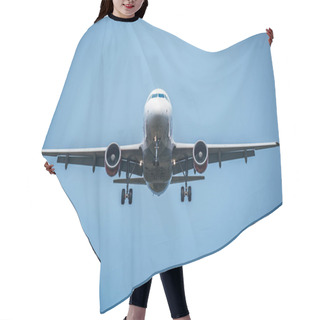 Personality  Landing Of The Passenger Plane. Hair Cutting Cape