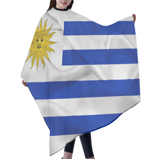 Personality  Waving Uruguay Flag Hair Cutting Cape