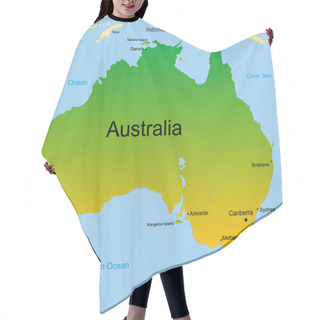 Personality  Map Of Australian Continent Hair Cutting Cape