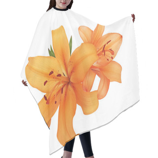 Personality  Lilies On White Hair Cutting Cape