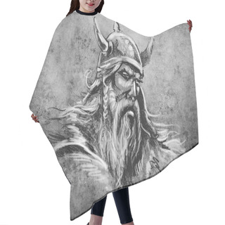 Personality  Viking Tattoo Illustration Hair Cutting Cape