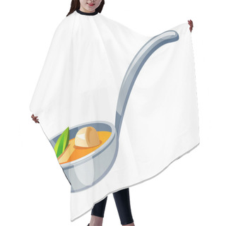 Personality  Vector Icon Ladle Hair Cutting Cape