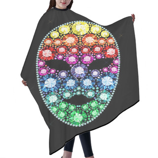 Personality  Gem Mask Hair Cutting Cape
