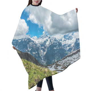 Personality  Landscape Scene From First To Grindelwald, Bernese Oberland, Swi Hair Cutting Cape