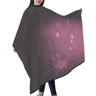 Personality  Blurred Pink Glitter On Dark Background Hair Cutting Cape