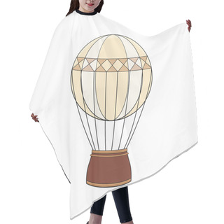 Personality  Steampunk Vintage Hot Air Balloon In Doodle Style Hair Cutting Cape