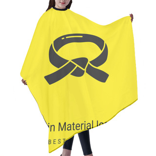 Personality  Black Belt Minimal Bright Yellow Material Icon Hair Cutting Cape
