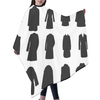 Personality  Silhouette Coats Vector Illustration Eps10 Hair Cutting Cape