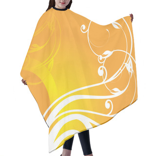 Personality  Exotic Flower Vector White And Yellow Hair Cutting Cape
