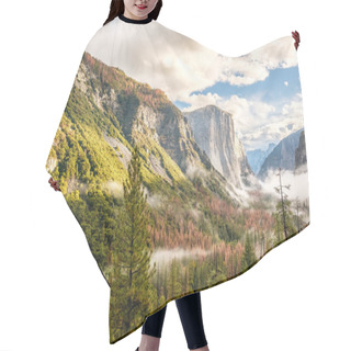 Personality  Yosemite Valley At Cloudy Autumn Morning  Hair Cutting Cape