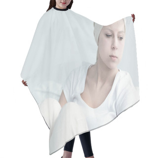 Personality  Girl With Cancer Looking Away Hair Cutting Cape